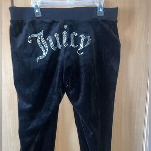 Juicy Couture Black velvet Track Pants